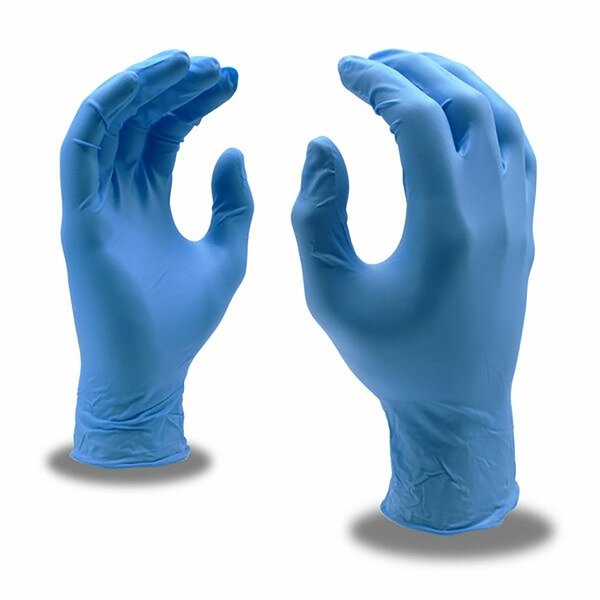 Cordova Nitri-Cor Silver, Nitrile Disposable Gloves, 5 mil Palm, Nitrile, Powder-Free, XL, 12 PK, Blue 4095XL